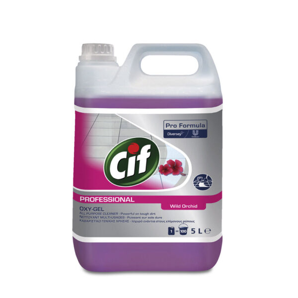 Cif Pro Formula Oxygel Wild Orchid skoncentrowany preparat do mycia podłóg i innych wodoodpornych powierzchni zmywalnych 5 L - obrazek 3